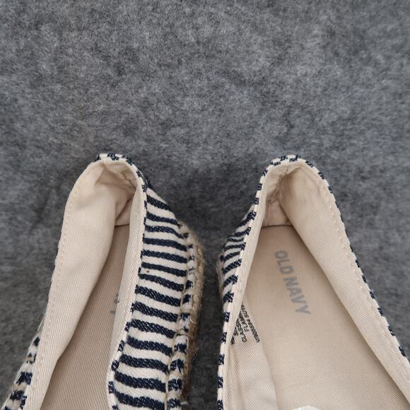 Old Navy Shoes Womens 7 Classic Espadrille Flats Loafers Flamingo Slip On Stripe - Picture 3 of 13